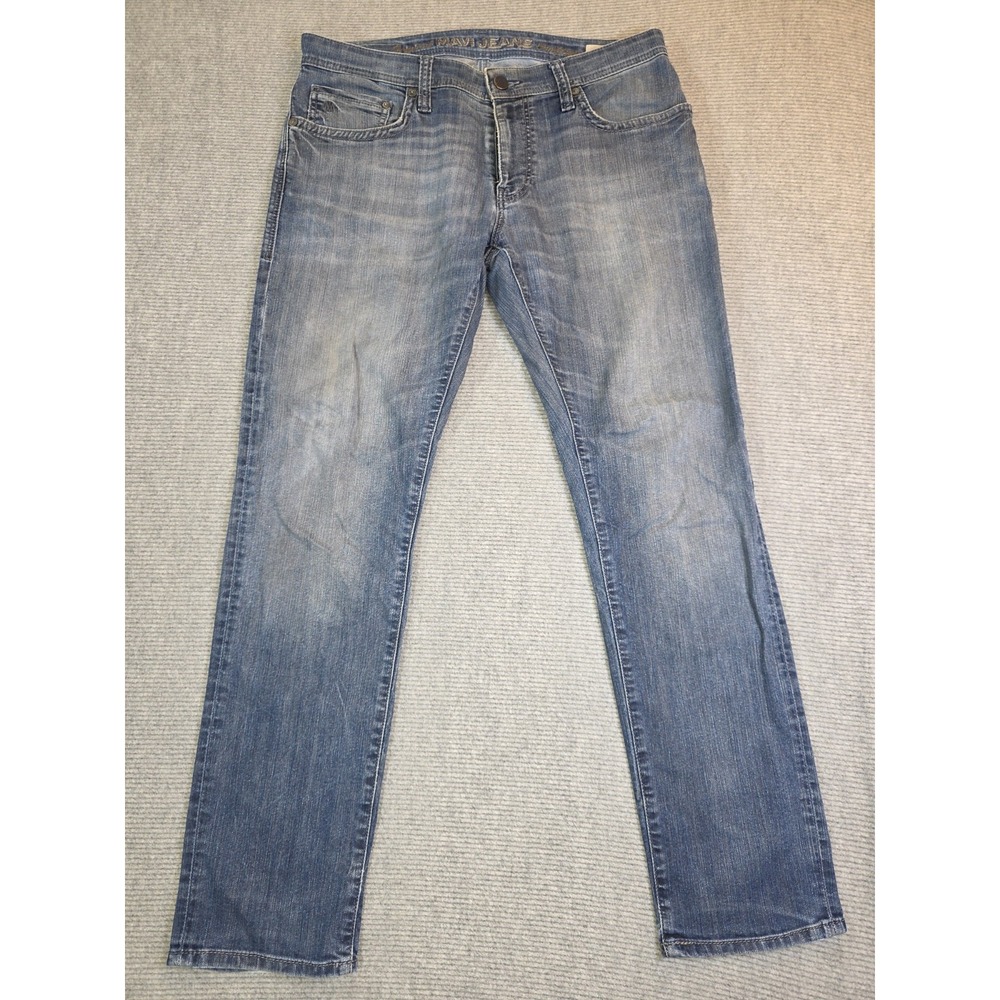 Mavi Jeans Mens 35x30 Jake Regular Slim Skinny Leg Med Wash Stretch Blue Denim